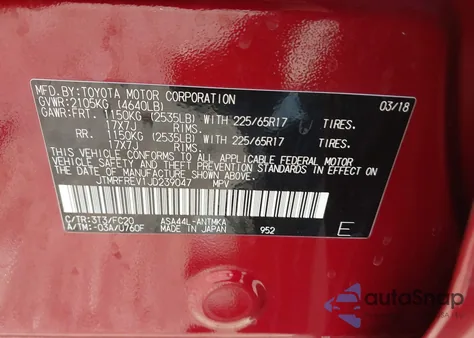 2018 Toyota Rav4 Xle из США, поврежденный, VIN JTMRFREV1JD239047